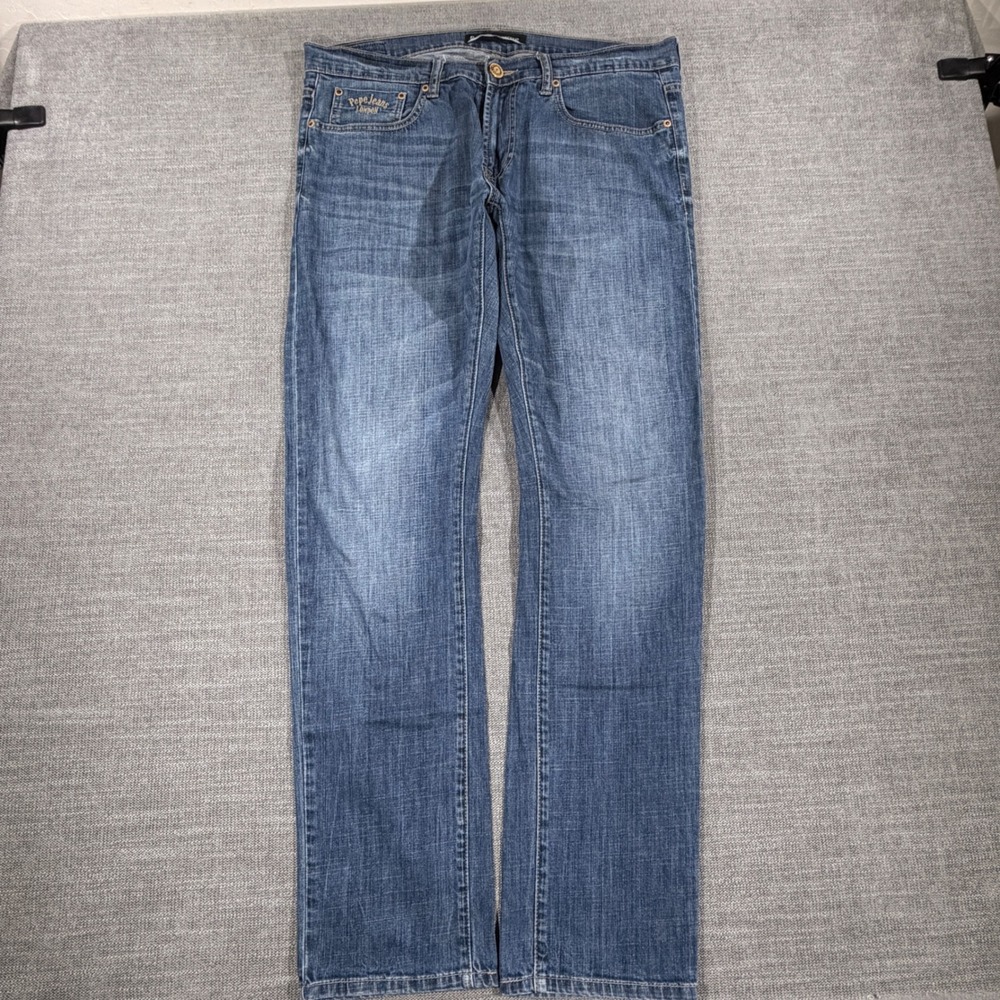 Pepe Jeans Vapour Jeans Mens 36x34 Blue Excellent Slim Straight Denim 0661